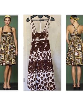 J Crew Brown/White Floral Tea Cup Dress - 4